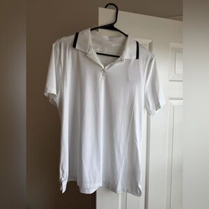 Women’s Nike Golf Polo Shirt: White with Black Trim